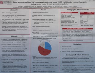 Tumor genomic profiling (TGP) in metastatic colorectal cancer (CRC ...